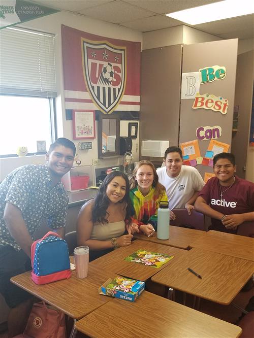 AVID Students Sitting at Desks 